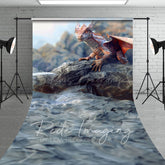 Lofaris Natural Rocky Cliff Dragon Sweep Photography Backdrop